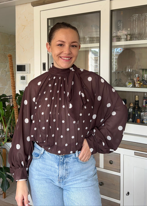 Blouse à pois ALBA